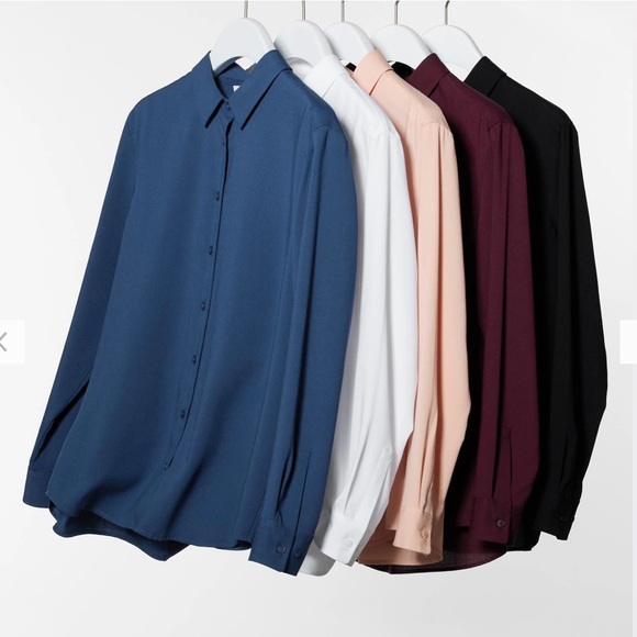 UNIQLO Rayon Long-Sleeve Blouse - Picture 4 of 12